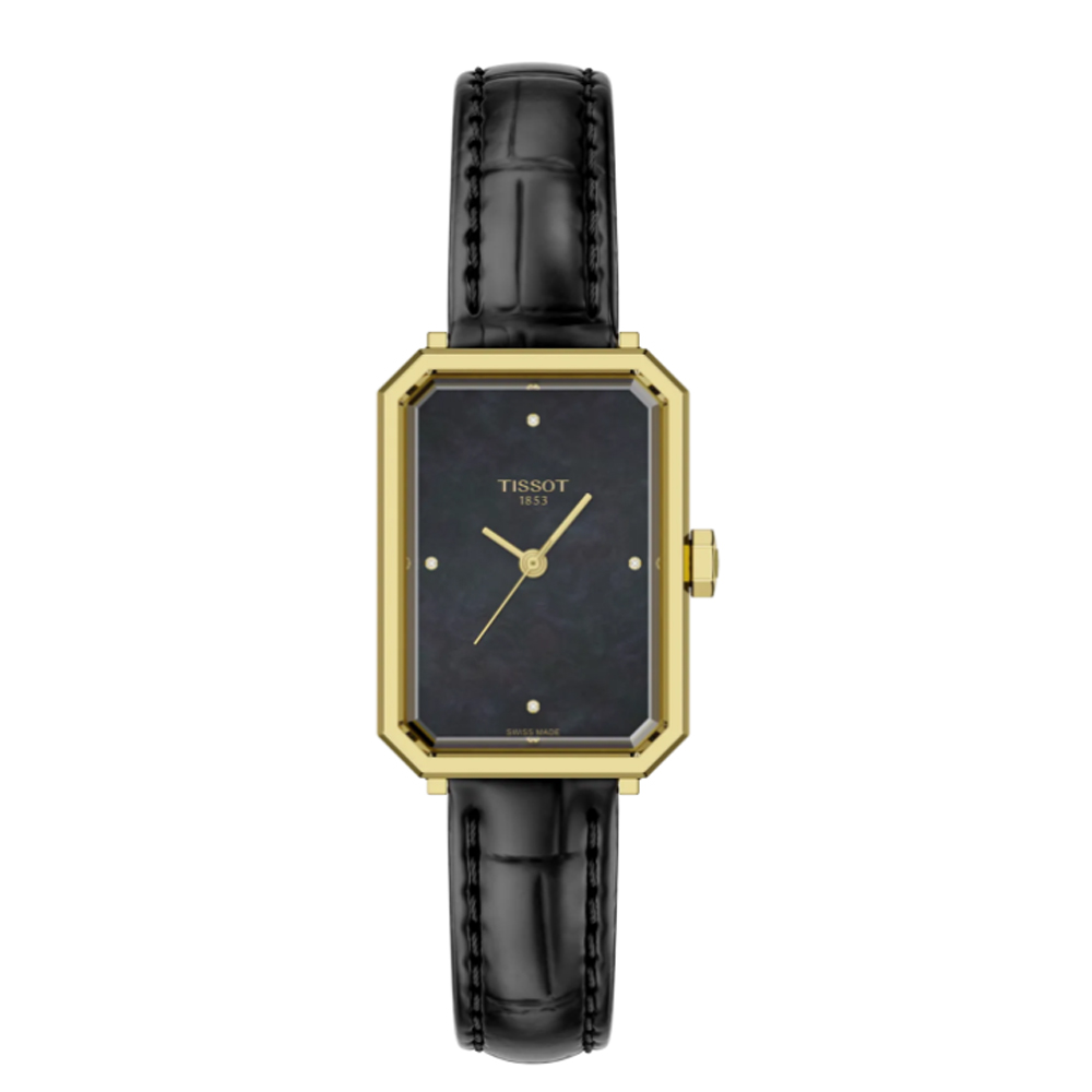 Tissot da donna SRV 30mm nero e oro T160.110.36.126.00