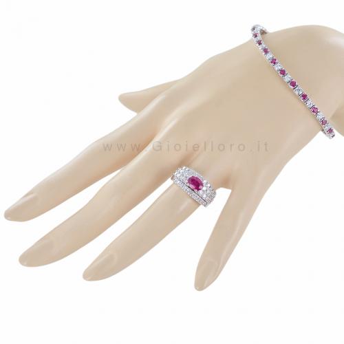 Tennis rubini e diamanti on sale
