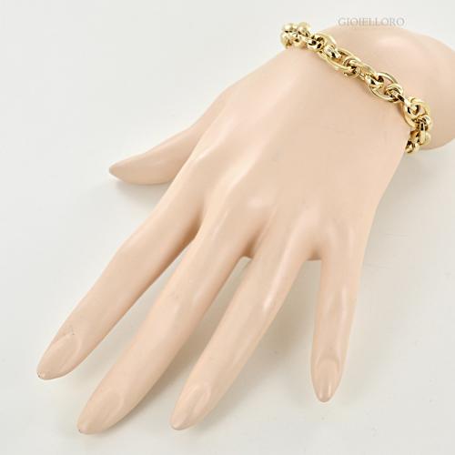 Rrdaily Bracciale Donna Oro 18k Con Strass - Catena Regolabile In Metallo - Gioiello Ipoallergenico