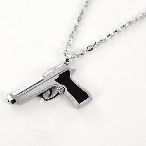 Collana in Acciaio con pendete a forma di pistola revoler – Group S.r.l
