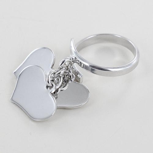 Anello con cuore pendente sale personalizzato