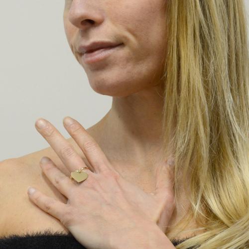 Anello con new arrivals cuore oro