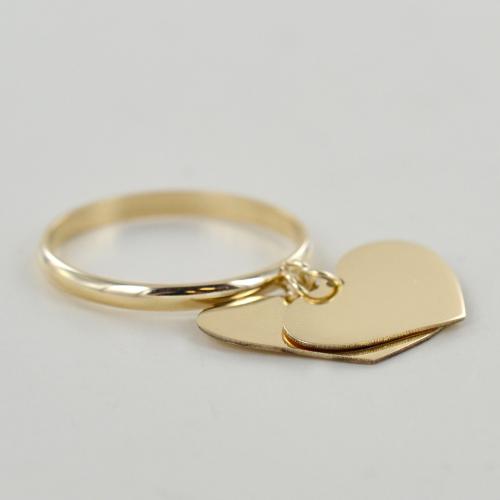 Anello con due cuori sale