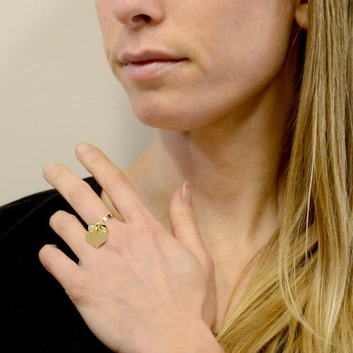 Anello cuore shop oro giallo