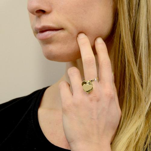 Anello oro cuore sale