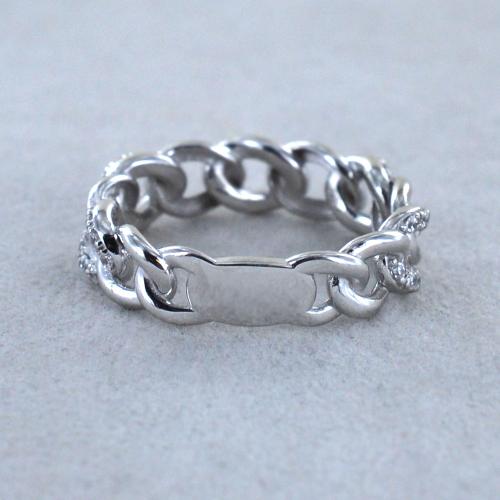 Anello catena oro bianco discount