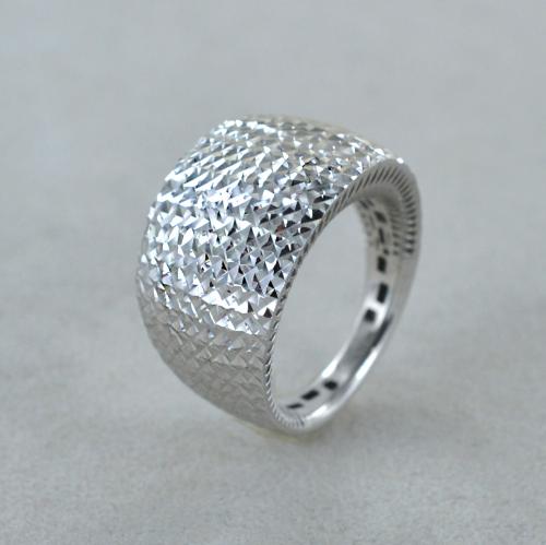 9ct Anello Oro Bianco Leggero Sagomato A D Di Matrimonio - Foto 8