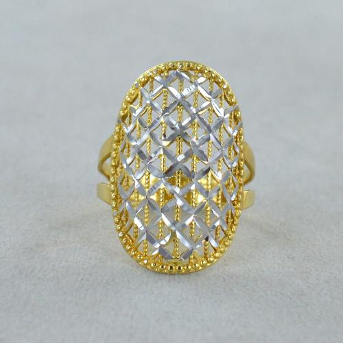 Anello fede sarda a fascia larga a due file traforata in argento dorato
