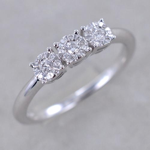 Anello Effetto Trilogy Medio Con Diamanti Magic | - La Tua Gioiel