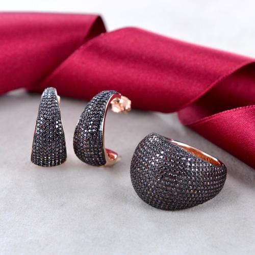 Anello Eternity Intrecciato In Argento E Pavé - Amabile - Foto 8