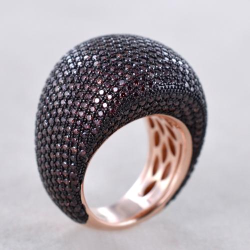 Anello Eternity Intrecciato In Argento E Pavé - Amabile - Foto 3