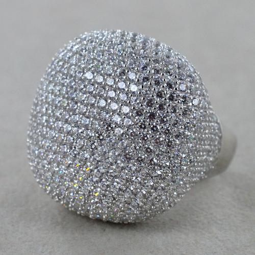 Anello Eternity Intrecciato In Argento E Pavé - Amabile - Foto 6