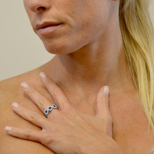 Anello blu zaffiro online