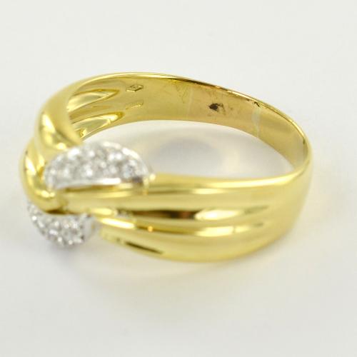 anello in oro giallo e brillanti gr 9 50 INV361 reg 1335 Gioielloro La