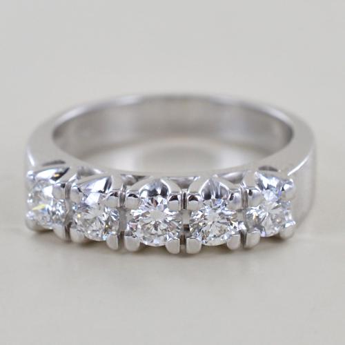 Anello Riviera a 5 diamanti ct 0.77 Gioielloro La tua