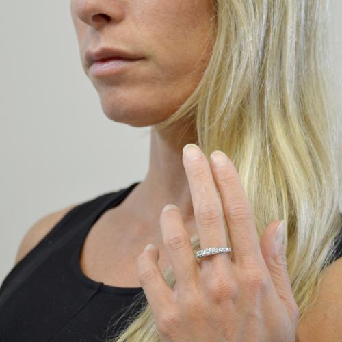 Anello Riviera a scalare 15 Diamanti per carati 0.61 G VS Gioielli
