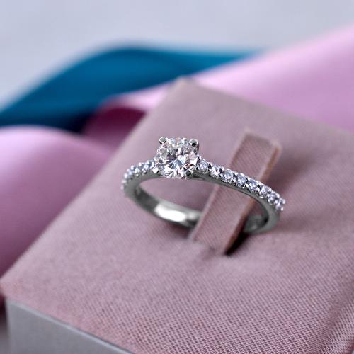 Anello solitario diamante 1 carato on sale