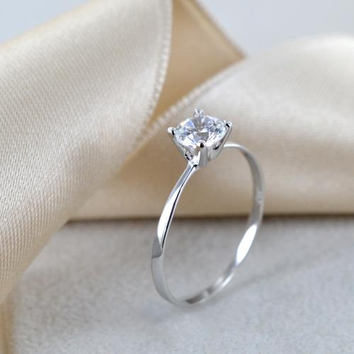 Solitario zircone oro bianco on sale