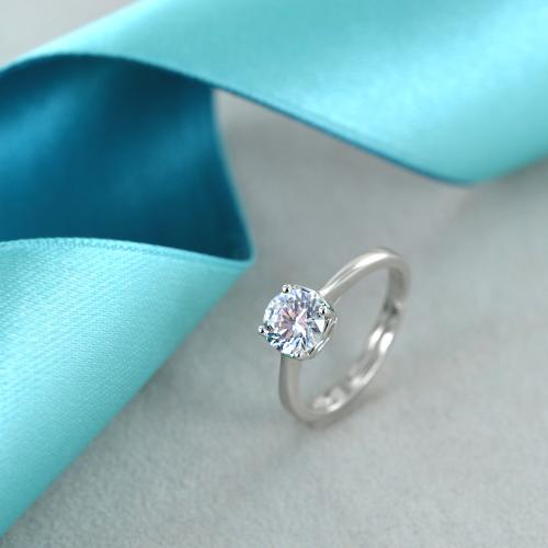Solitario in argento con zircone outlet