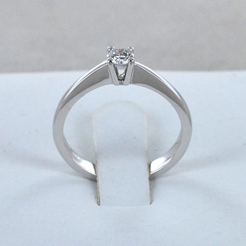 Anello Solitario medio con diamante da 0.22 carati montatura dritta Gioiellor