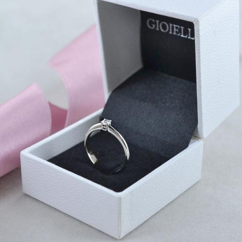 Anello Solitario piccolo con diamante da 0.10 carati Gioielloro La tua g