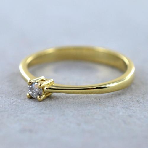 Solitario oro giallo con diamante hotsell