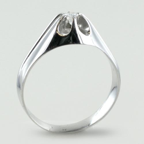 Anello uomo in oro bianco e diamante Gioielloro La tua