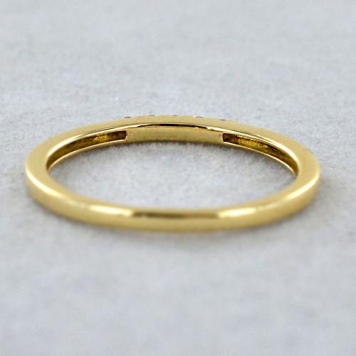 Anello Veretta sottile in oro giallo e 5 diamanti Gioielli