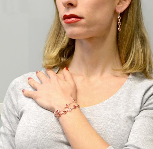 Bracciale con zirconi rossi - Italia