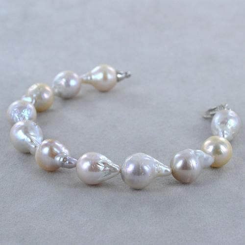 LeLune - Bracciale Elastico con Perle Barocche
