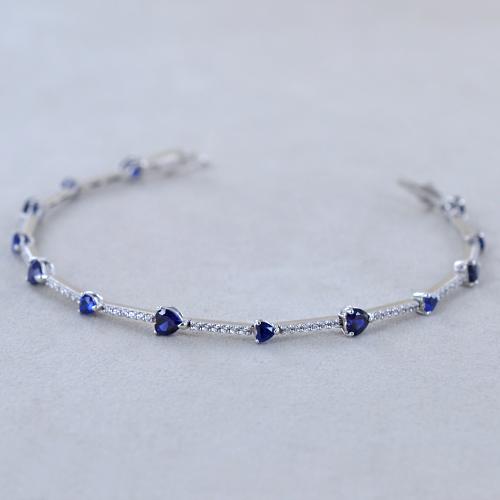 Bracciale oro bianco e zaffiri sale