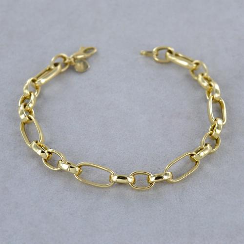Bracciale Catena Mariner In Oro Giallo 10K – Larghezza 4 Mm, Lunghezza 20 Cm – Gioiello Uomo/Donna Altamente Lucido (2,8 Gr) - 3