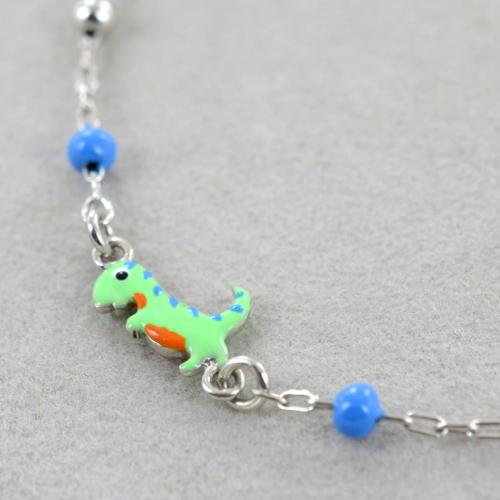 2 Braccialetti Con Ciondolo Dinosauro Termocromico - Regolabili, Regalo Amicizia Per Bambini