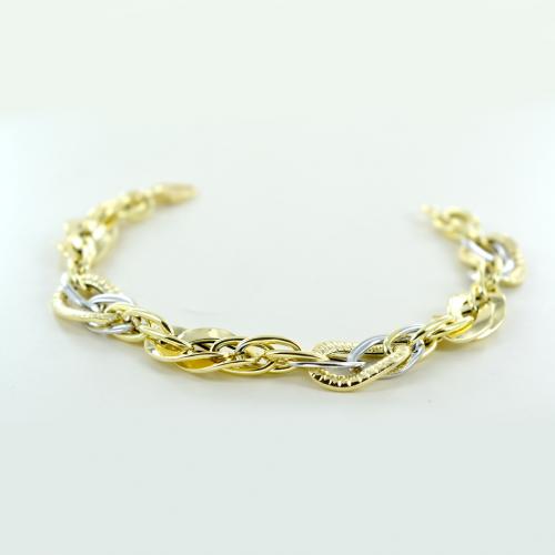 BOSS Jewelry Bracciale A Catena Donna DOUBLE B INFINITE – Acciaio Inossidabile E Oro Giallo, Logo BB, 16+2 Cm, Chiusura Moschettone