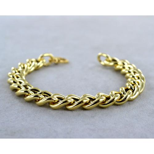 Bracciale Donna Maglia Groumette Largo gr.44.50 in Oro Giallo 18 KT