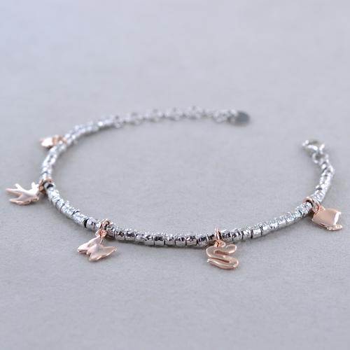 Bracciali Con Ciondoli | Acquisti Online su VGWON 925 sterling Bracciali in argento con perline con ciondoli...Bracciale in argento 925 - Etsy Italia