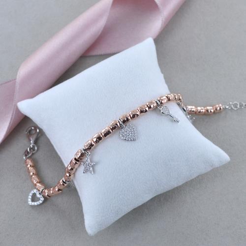 9 Kt Oro Rosa - Anello Da Braccio Topazio - Diamanti - Foto 2