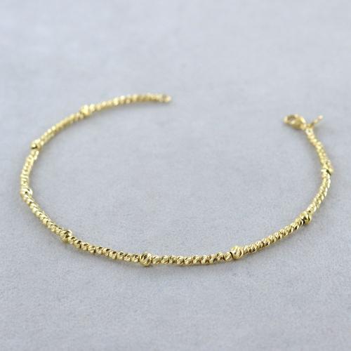 Bracciale opale di fuoco sfaccettato, 4 mm, 19 cm, argento (FG-27