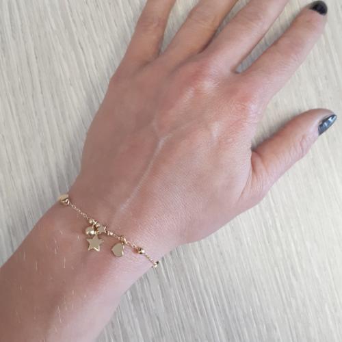 Bracciale in PVC Caucciu Nero con Timone e Accessori in ACCIAIO 33788