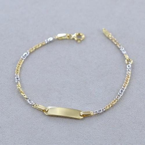 David Yurman Bracciale Petite DY Elements in oro giallo 18kt con madreperla e diamanti
