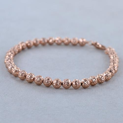 Bracciale morbido a molla in oro bianco e rosa 18k con Diamanti | GV