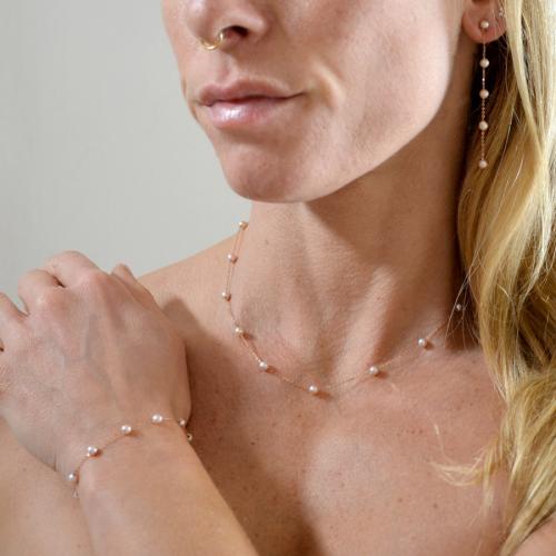 Bracciale Charm Macaron Donna TOOLATE - In Caucciù Con Perle E Strass, Made In Italy, Regalo Elegante - Foto 6