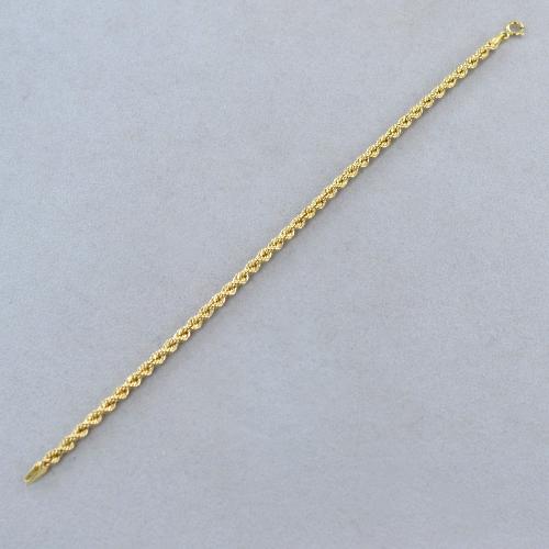 Bracciale maglia fune in oro giallo e bianco 18 cm | - La tua gi