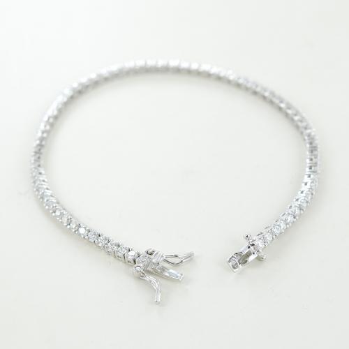 BRACCIALE GLI OVALI CON ZIRCONI BIANCHI AQUAFORTE
