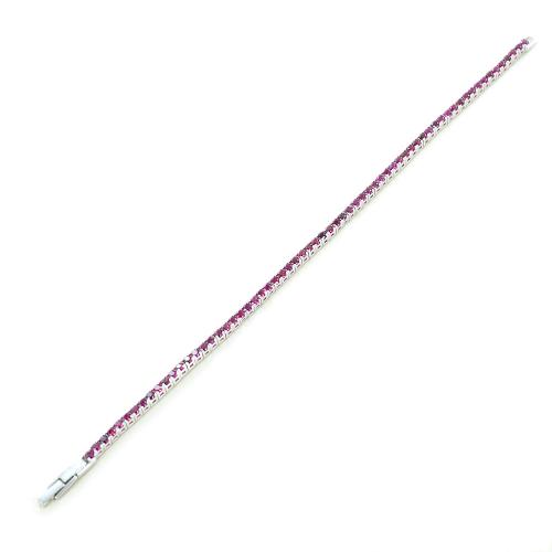 Bracciale Donna in Argento 925 con Zirconi Bianchi e Rossi | Gioielleria Colombo Cadorago