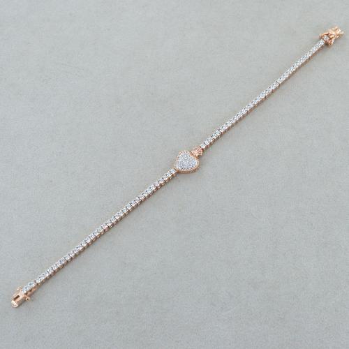 Bracciale tennis in platino con diamanti - Italia anni '60 - Vendita