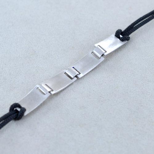 Bracciale sottile in filigrana originale con ancora, in corda nautica, unisex, intrecciato, con incisione a mano, chiusura magnetica di alta qualità, diametro 4 mm, 19 cm - 24 cm