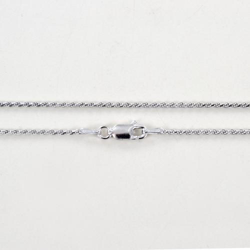 Catena Da Donna In Argento Maglia Rolo' 45 Cm Finitura Rodiata