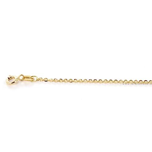Collana con catena a maglie in corda con taglio a diamante da 20 pollici in oro giallo 14k - Italia