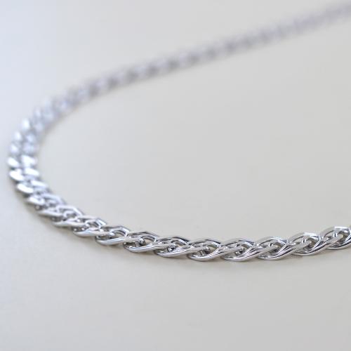 Collana A Catena Spiga In Argento 925 Tuscany Silver, Lunghezza 46 Cm, Per Donna, Con Hallmark E Confezione Regalo